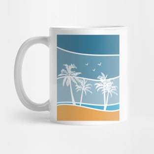 Palms sunset. Mug